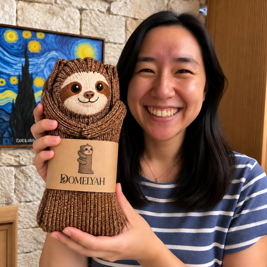 Le Paresseux avec le packaging DOMELYAH — carton retouché